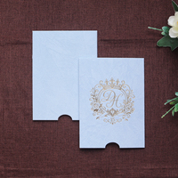 Himmelblauer Samt-Einladungsbrief mit Tasche für Hochzeiten, Acryl-Goldprägung, RSVP-Karte mit Quaste, Individuell Anpassbar für Brautparty und Verlobung