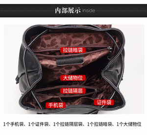 Women <b>Backpack</b> Genuine Leather Fashion All-match Simple College Style Casual <b>Backpack</b> - Product Image 6