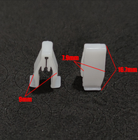 Nouvelles pinces de fixation universelles Huoshen en plastique PA6 blanc flexible en forme de V avec boucle élastique pour tableau de bord de véhicule