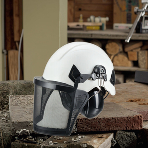 ABS vật liệu an toàn Mũ bảo hiểm với Bịt Tai (SNR 25dB) và dây thép lưới mặt lá chắn mũ cứng với bảo vệ cao - Product Image 3