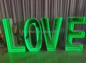 ขายส่งกระจกรัก Led นีออนป้ายไฟป้ายแต่งงานสุขสันต์วันเกิด4ft Led ตัวเลขขนาดใหญ่ยักษ์สว่างขึ้นตัวอักษร Led กระโจม - Product Image 2