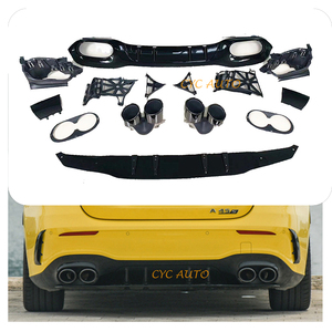 W177 A45 AMG diffusore paraurti posteriore per <span class=keywords><strong>Mercedes</strong></span> classe A W177 A45 sport sedan 2020 2021 - Product Image 1