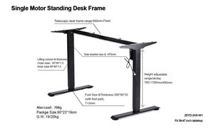 Heavy Duty Height Adjustable Electric Standing <strong>Desk</strong> Frame Modern Office <strong>Units</strong> Stand up Mini Sit Stand <strong>Desk</strong> Kit for Worker - Product Image 4
