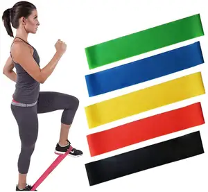 Eco-feindly Latex Resistance Bands Set Rubber Resistance Loop Exercise Bands For Yoga, Home Fitness Stretching
