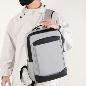 Minimally Contrasting Color Business <b>Backpack</b>, Multifunctional USB Computer Bag, Casual Versatile <b>Student</b> <b>Backpack</b> - Product Image 5