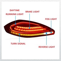 Feux arrière HETOP Panamera 2014-2016 970.2, mise à niveau des feux arrière, lampes LED pour voiture, plug and play, DRL, accessoires automobiles pour Porsche