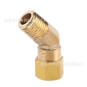 Xiangjia Machinery 45 Degree Brass Elbow Fitting 316*1814 For Water Plumbing And Pneumatics - Product Image 1