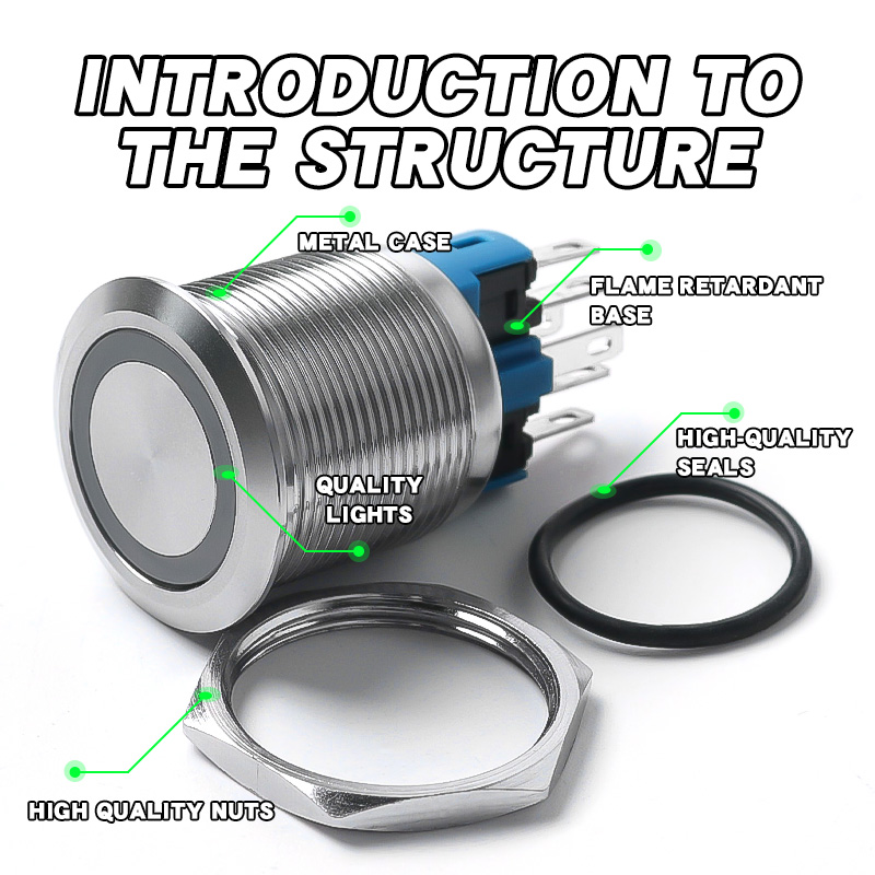 self locking button switch