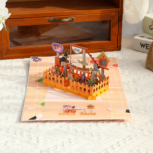 Nueva Tarjeta <span class=keywords><strong>de</strong></span> Felicitación 3D Pop-Up con Gato Escalando, Barnizado Brillante, Universal para <span class=keywords><strong>Cumpleaños</strong></span>, con Tarjetas Pequeñas y Mensajes, Venta al por Mayor - Product Image 3