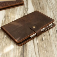Handgefertigtes Vintage A5 Leder-Reisetagebuch Organizer 6-Ring-Ordner mit Tasche Loseblatt-Bindung Notizbücher
