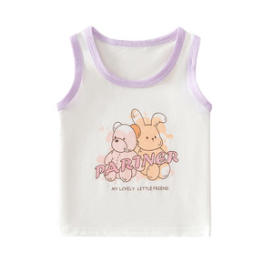 Gilet d'été unisexe pour bébé, respirant, imprimé dessin animé, en tissu modal - Product Image 5