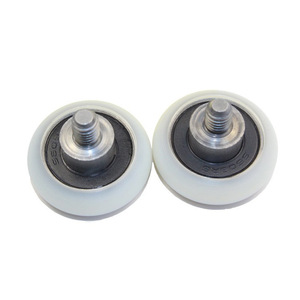 Poleas de Acero Inoxidable para Accesorios de Baño M6*28*9.5mm Suministradas por el Fabricante, Ruedas Recubiertas de Goma PA66, Rodamiento S608RS - Product Image 2