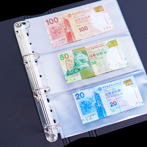 <span class=keywords><strong>Pochette</strong></span> de classement A4 Premium, organiseur extensible pour billets de banque, album <span class=keywords><strong>plastique</strong></span> pour billets avec 11 trous pour le rangement de l'argent - Product Image 6