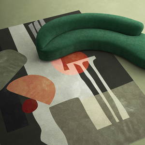 Tapis de luxe sur mesure fait main en laine de Nouvelle-Zélande, tapis de designer haut de gamme avec propriétés ignifuges - Product Image 1