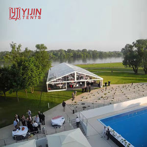 Tente de réception transparente en PVC imperméable, grande tente de mariage pour 200, 500, 1000 personnes - Product Image 1
