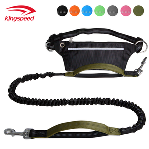 Tugas berat reflektif Dual empuk tahan air nilon seng logam campuran kantong pinggang untuk anjing berjalan Jogging berlari tali bebas genggam - Product Image 5