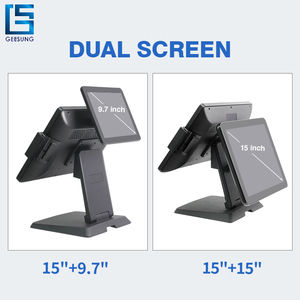 Windows Pantalla dual Escritorio y terminal POS portátil <span class=keywords><strong>Caja</strong></span> <span class=keywords><strong>registradora</strong></span> todo en uno sistemas POS para sistemas POS de auto pedido - Product Image 5