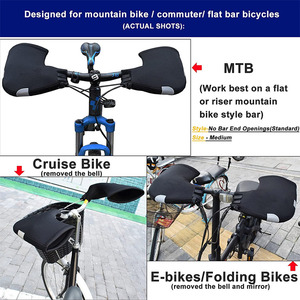 Mitaines de guidon pour VTT, mitaines en néoprène coupe-vent pour le cyclisme hivernal, chauffe-mains pour VTT - Product Image 4