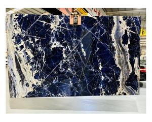 Đá sang trọng tấm màu xanh sodalite <span class=keywords><strong>Granite</strong></span> màu xanh quartzit tấm gạch cho tường trang trí nội thất - Product Image 5