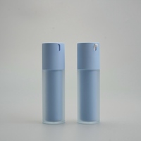 Flacon Pompe Airless Mat Dépoli à Épaule Plate pour Crème et Lotion, 10ml, 50ml, 100ml, Marque Privée