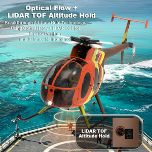 2026 New 1:16 Scale 2.4G SJY-F118S(MD500) 9 Channels 6G GPS RC Helicopter With Brushless Motor Optical Flow Positioning RC <b>Toys</b> - Product Image 3