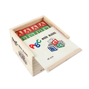 Bambini in legno lettera blocchi di costruzione Puzzle educazione precoce giocattoli <span class=keywords><strong>con</strong></span> <span class=keywords><strong>numeri</strong></span> inglesi e lettere impilate in alto - Product Image 3