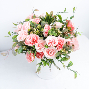 <span class=keywords><strong>Bouquet</strong></span> <span class=keywords><strong>de</strong></span> fleurs artificielles colorées <span class=keywords><strong>de</strong></span> haute qualité, 1 <span class=keywords><strong>Bouquet</strong></span> <span class=keywords><strong>de</strong></span> roses camélia hortensia, décoration <span class=keywords><strong>de</strong></span> maison pour fête <span class=keywords><strong>de</strong></span> <span class=keywords><strong>mariage</strong></span> - Product Image 2