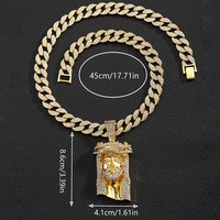 NL2279 Pendentif tête de Jésus Christ Fashion Full Diamond Alloy Pingente de cabeca de Jesus Cristo Material em liga metalica