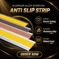 Marches d'escalier antidérapantes rainurées en alliage d'aluminium, imperméables, résistantes à l'humidité et durables pour les escaliers