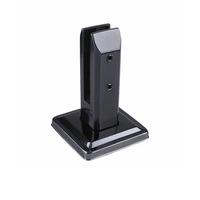 Nouvelle poteau d'escalier en acier inoxydable sablé brillant, à fixation au sol, avec pince à verre pour balustrade de piscine, rainure à verre pour balcon et fenêtre en baie