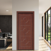 Vente en gros de modèles modernes en bois à une porte avec motifs floraux CNC pour portes principales en bois massif Promotion précipitée