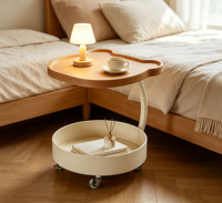 Table basse de salon en forme d'ours, sur pieds, avec structure en bois mobile, durable, écologique, design moderne et minimaliste, décorative