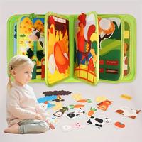 Montessori Jouet Préscolaire Apprentissage Animaux Livre Activités Développement Sensoriel Occupé Conseil Mon Premier Ferme Calme Livre pour Enfants Cadeau