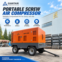 Compresseur d'air rotatif industriel diesel portable durable 7, 8 et 12 bars pour opération de forage minier mondial