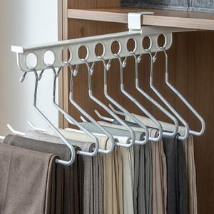 Riel Deslizante Extraíble para Pantalones, para Sala de Estar y Armario, Diseño Moderno Multifuncional, Soporte de Expansión sin Perforaciones - Product Image 2