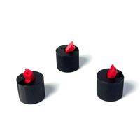 Bouchon à bec verseur côtelé noir mat rouge 28/415, bouchons de distribution en plastique de 28 mm pour bouteilles de produits chimiques