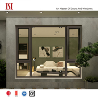 Ventanas abatibles de aleación de aluminio templado con valor de diseño de 6 niveles de marca superior Apertura interior personalizada Característica de puente roto hermético