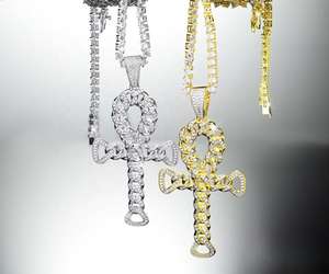 2023 Hip hop Micro inserto 14k oro 925 argento <span class=keywords><strong>Hasma</strong></span> collana con ciondolo a mano - Product Image 6