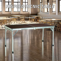 Hispeed portátil de Metal maletín mesa plegable personalizable para exteriores interior Camping Picnic Comedor Cocina uso