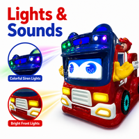 Vente en gros usine Nouveau design Équipement de parc d'attractions Voiture à bascule interactive pour enfants en forme de bus scolaire pour centre commercial