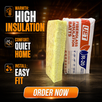 Isolation thermique en laine de verre ignifuge non inflammable UL 723 de 3,5 pouces R15 pour structure métallique, Amérique du Nord