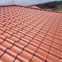 Tuiles de toit en terre cuite ondulée espagnoles, durables, imperméables, en céramique naturelle, pour les toits de villas, fabriquées à la machine avec une garantie de 5 ans
