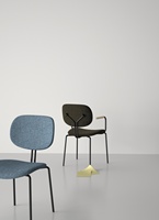 Chaise de bureau moderne en tissu sans accoudoirs, empilable et convertible pour hôtels et usage commercial