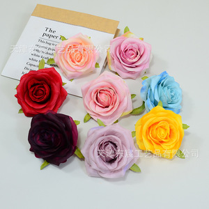Têtes de roses artificielles Dongchen Crafts, 9 cm, fleurs en soie pour décorations de mariage et décoration intérieure - Product Image 4
