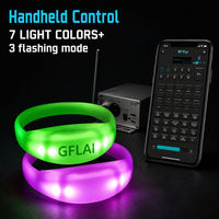 Bracelet LED RGB à changement de couleur, bracelet lumineux personnalisé avec logo, bracelet promotionnel pour événements