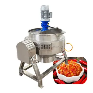 Yeni tasarım gıda pişirme mikser gaz makinesi BİBER SOSU pişirme mikser ekipmanları üreticisi
