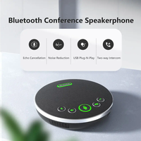 Microphone sans fil portable pour conférence avec suppression d'écho, USB Plug-N-Play, en plastique, pour petits groupes