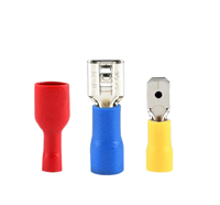 Bornes de déconnexion rapide entièrement isolées MDD/FDFD, connecteurs à fourche mâles et femelles, cosses de câblage à sertir codées par couleur pour câblage automobile