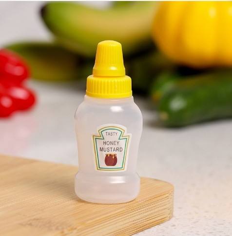 Translucent bottle with yellow cap