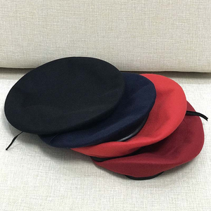 DFB01 Customized 100% Wool Olive Green <b>Berets</b> - Product Image 3